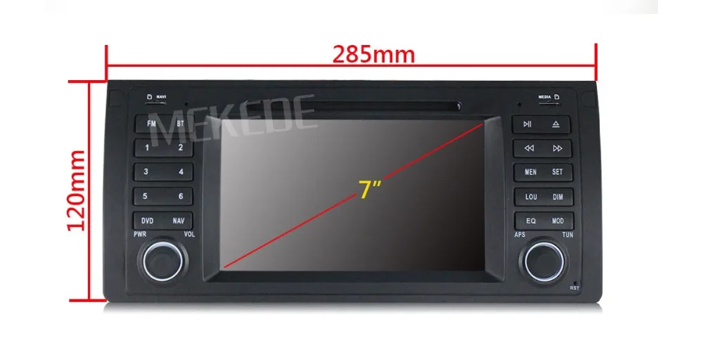 Best MEKEDE 7 inch Android 7.1 for bmw E39,X5,M5,E53 car dvd,gps,wifi,4G,radio RDS,canbus,7851,quad core,1024x600,support obd2,dvr 8