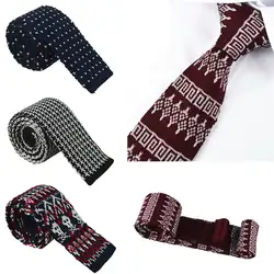 New Arrive Men's Knitting polyester woven ties Classic Neckties Fashion Plaid Mans Tie for wedding