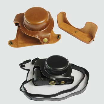 

Portable PU Leather case Camera Bag cover for Panasonic LX100II LX100M2 LX100 II Camera protective shell with shoulder strap