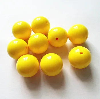 

Bright yellow Large 20MM 105pcs/lot Chunky Gumball Bubblegum Acrylic Solid Beads,Colorful Chunky Beads for NecklaceJewelry