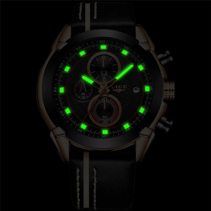 LIGE Mens Watches Top Brand Luxury Mens Sport's Watch For Men Casual Leather Clock Men Waterproof Quartz Wristwatch Reloj Hombre LIGE Mens Watches Top Brand Luxury Mens Sport's Watch For Men Casual Leather Clock Men Waterproof Quartz Wristwatch Reloj Hombre