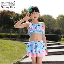 Sunny eva/детские купальные костюмы для девочек, купальные костюмы с шортами, бикини для девочек, милые купальные костюмы для маленьких девочек из двух предметов