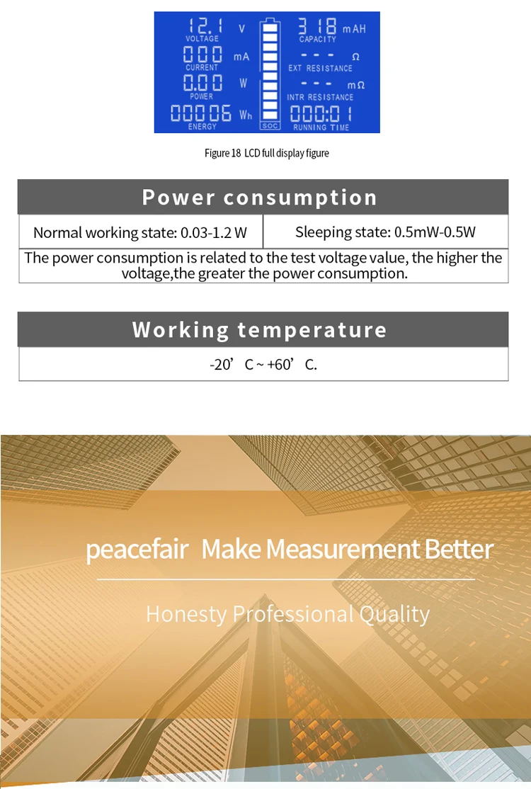 PZEM-015 200v 50A Battery Discharge Tester Capacity Power Energy Impedance Resistance Digital Ammeter Voltmeter Energy Meter