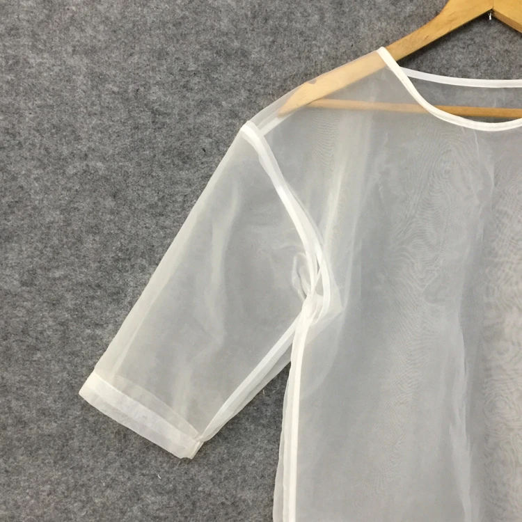 através transparente camisa clara gótico harajuku alta rua trajes sexy clube barra