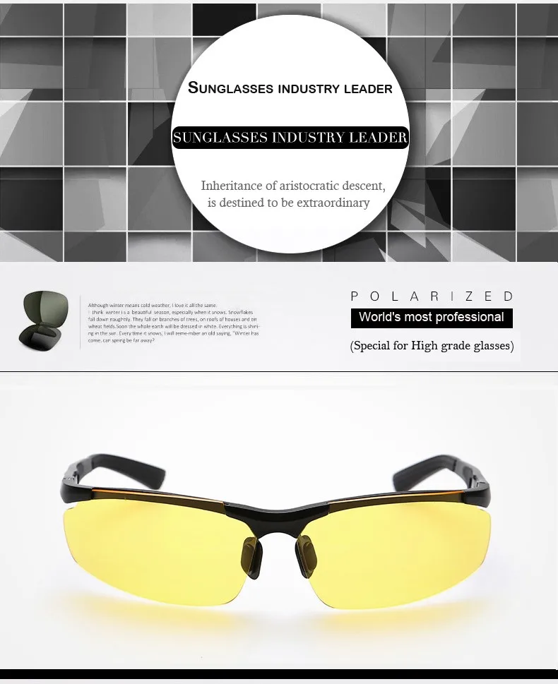 Профессиональные магниевые алюминиевые поляризованные очки ночного видения для вождения, велосипедные солнцезащитные очки, антибликовые очки для рыбалки и пеших прогулок