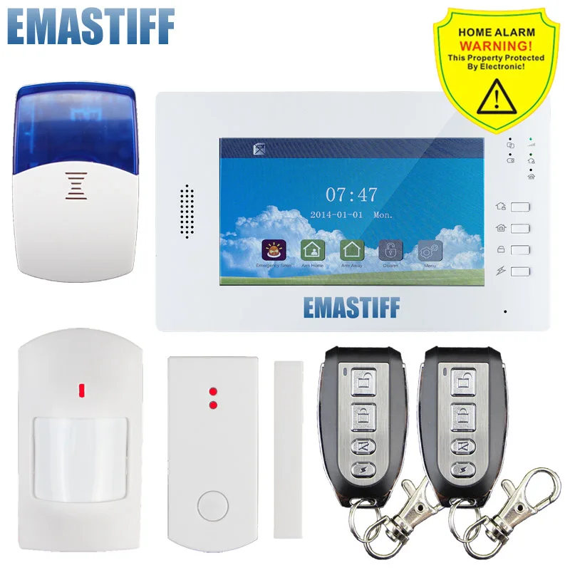

Free shipping!2019 868mhz touch screen pstn gsm alarm host GSM security alarm system for home