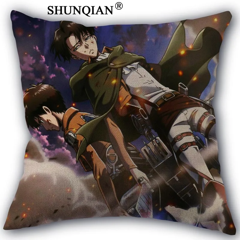

Custom Pillowcase Attack On Titan High Quality Home Textile Cotton Linen One Side Pillow Covers 45x45cm Decorative Pillowcase