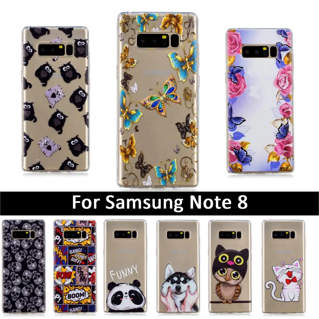Роскошный чехол из ТПУ и силикона для Samsung Galaxy Note 8 N950F 6 3 "мягкий задней панели