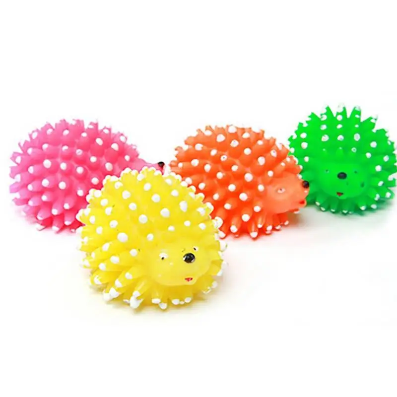 1pc Hedgehog Shape Pet Dog Toys Squeaky Chew Toy For Pet Dog Cat Vinyl