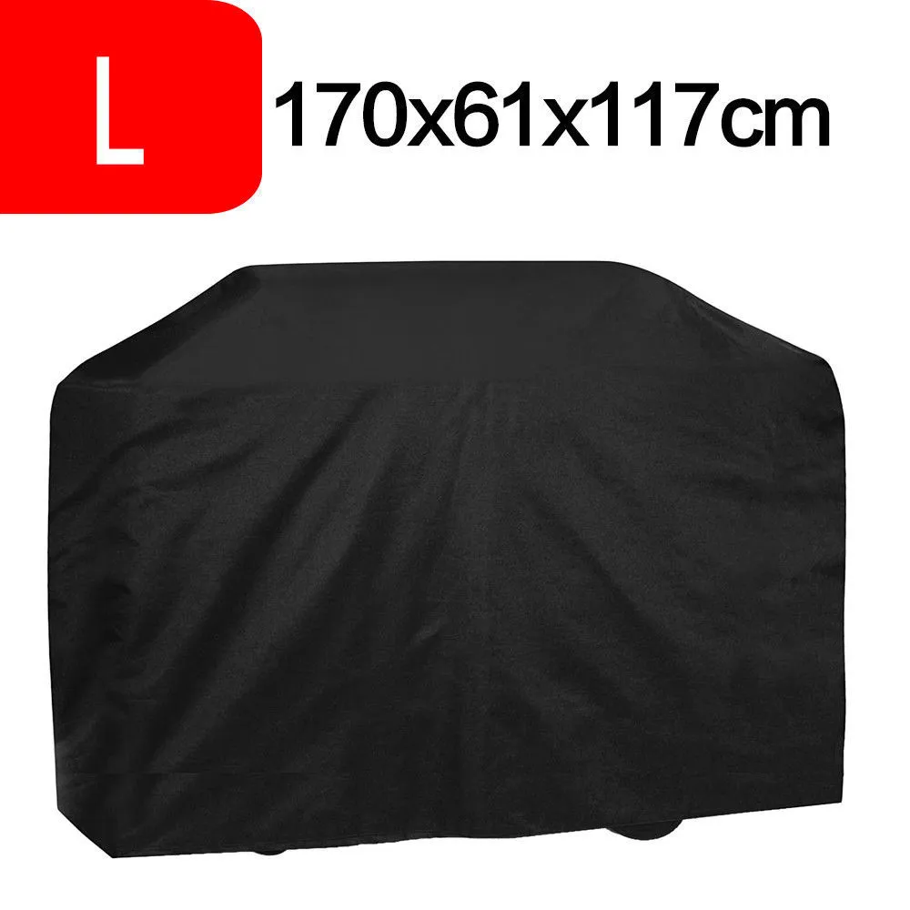 A Large BBQ Cover Heavy Duty Waterproof Rain Snow Barbeque Grill Protector 61*117*170cm Black Dustproof Sun Block #5S07 | Спорт и