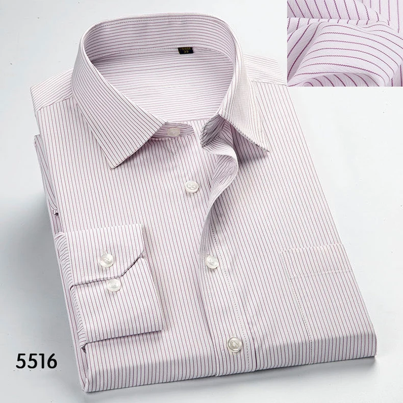 Высококачественная классическая полосатая рубашка с длинным рукавом, мужская деловая официальная рубашка, Мужская Повседневная деловая рубашка, Офисная Рабочая одежда