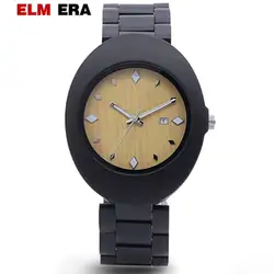 GNART деревянные часы 2018 мужчин Роскошные часы мужские большие часы из дерева на заказ наручные часы подарки черный relogios masculino
