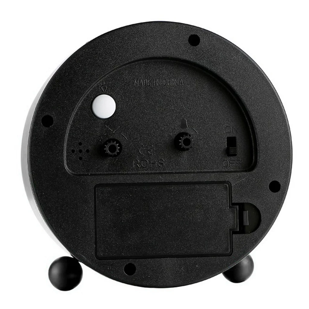 2pcs 4'' Round Silent No Ticking Desk Bedside Travel Alarm Clock with Backlight and Loud Alarm Analog Clock for Bedrooms