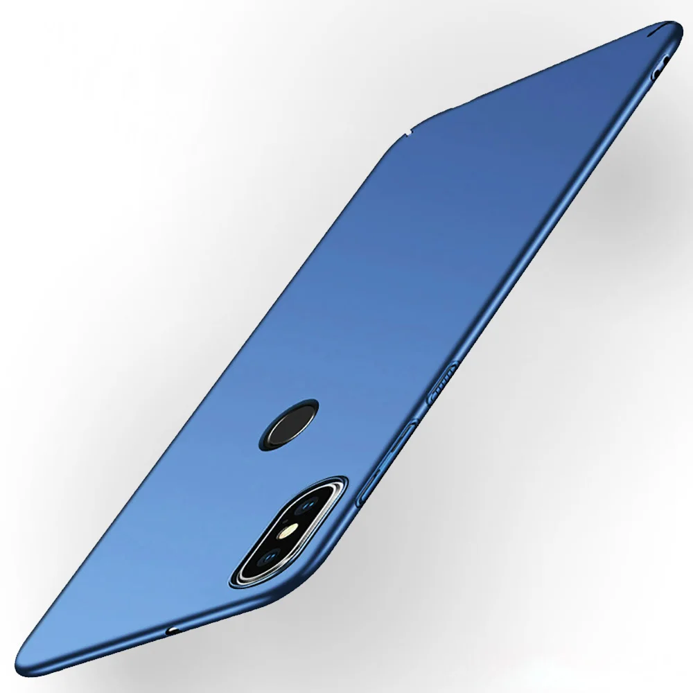 Ультра тонкий чехол для телефона Xiaomi Mi9 Redmi 8A 7A полный чехол противоударный чехол для Redmi note8T 8 7 6 5 Pro Жесткий ПК Тонкий матовый чехол - Цвет: Синий