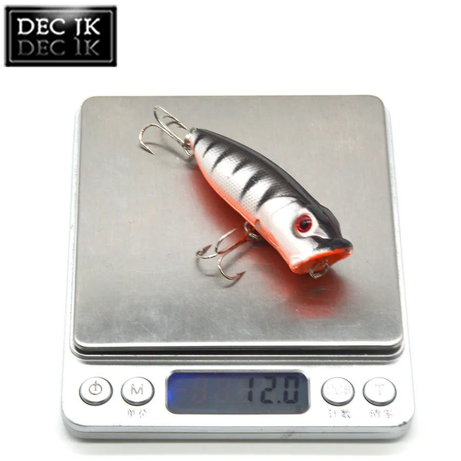 12PCS Poper Hard Artificial Laser Fake Bait Jerkbait Swimbait Lure For Fish Trolling Hooks Fishing Lures Sea Tackle Topwater (9)