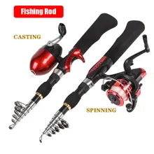 Мини приманка литье/спинниг Удочка 3-set 1,6 м карбоновая удочка+ катушка+ Рыболовная Сумка для ловли нахлыстом рыболовная удочка отливная рыболовная удочка