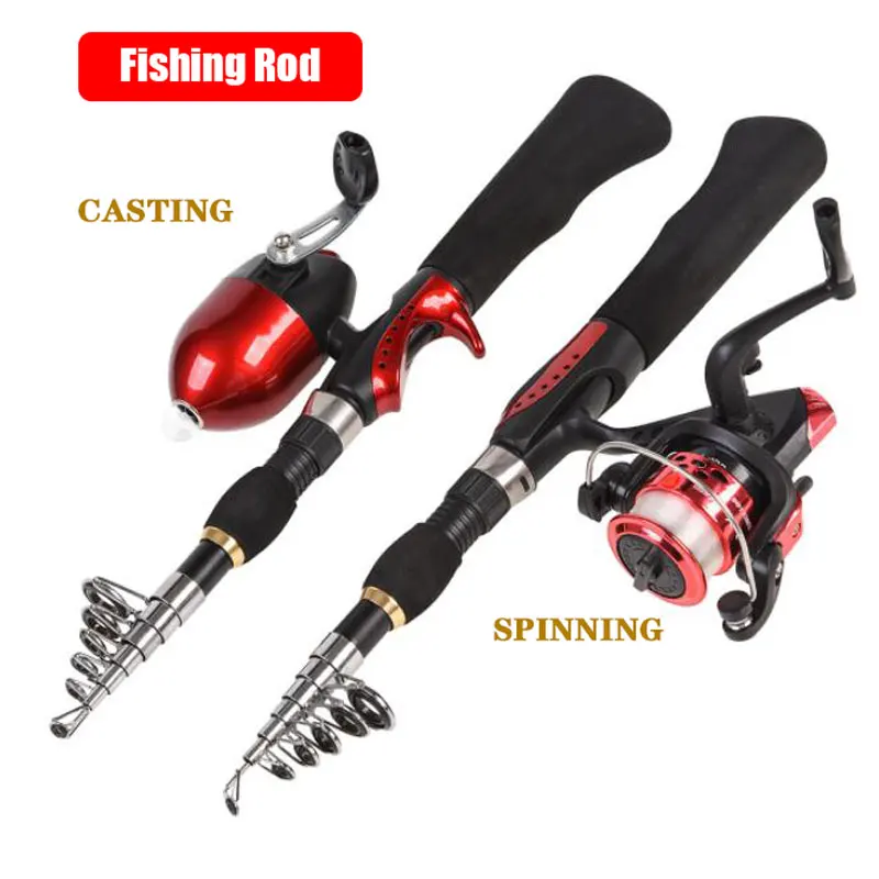 

Mini Lure Casting/Spinnig Fishing Rod 3-set 1.6m Carbon Rod+Reel+Fishing Bag Fly Lure Fishing Rod Casting Fishing De Pesca