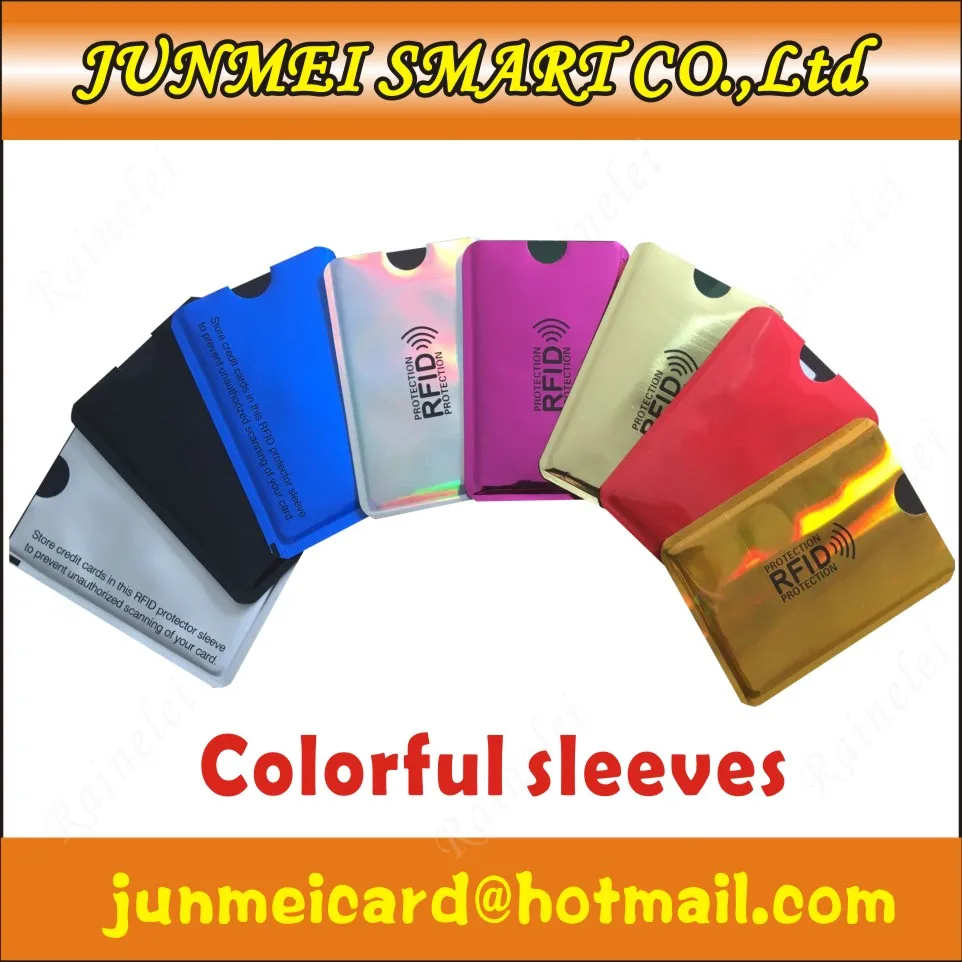 

6PCS Colorful Blocking card Anti RFID Sleeves NFC Shielded Card Prevent unauthorized scanning ID Card Protection Case