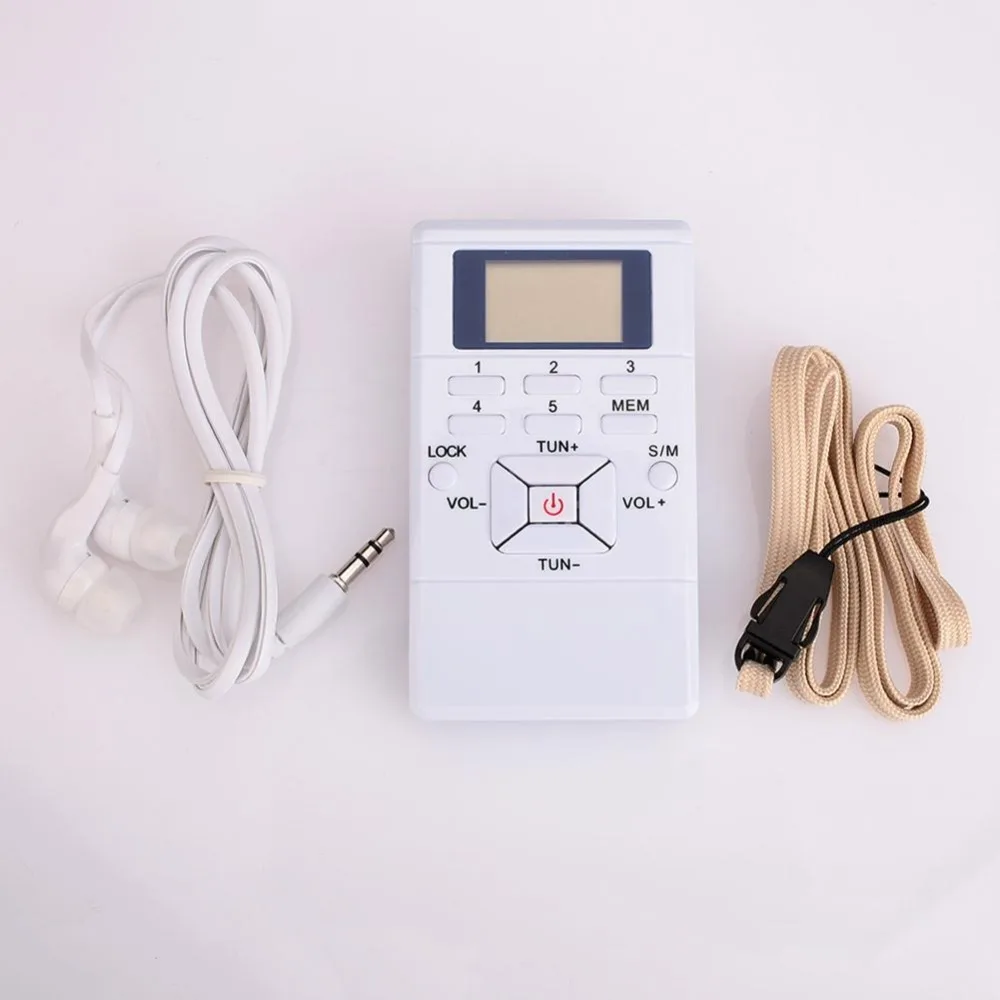 BCMaster портативное минирадио карманный персональный цифровой дисплей с питанием от батареи FM радио приемник бесплатно с наушниками