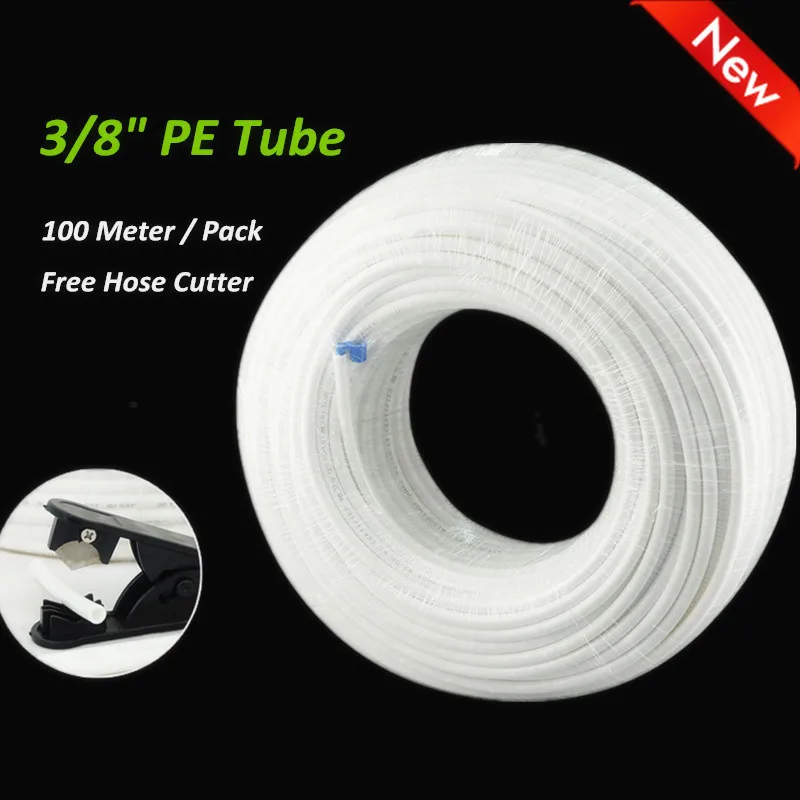 

Water Purifier RO Hose 3/8" PE Tube 100 Meter + PVC Hose Cutter