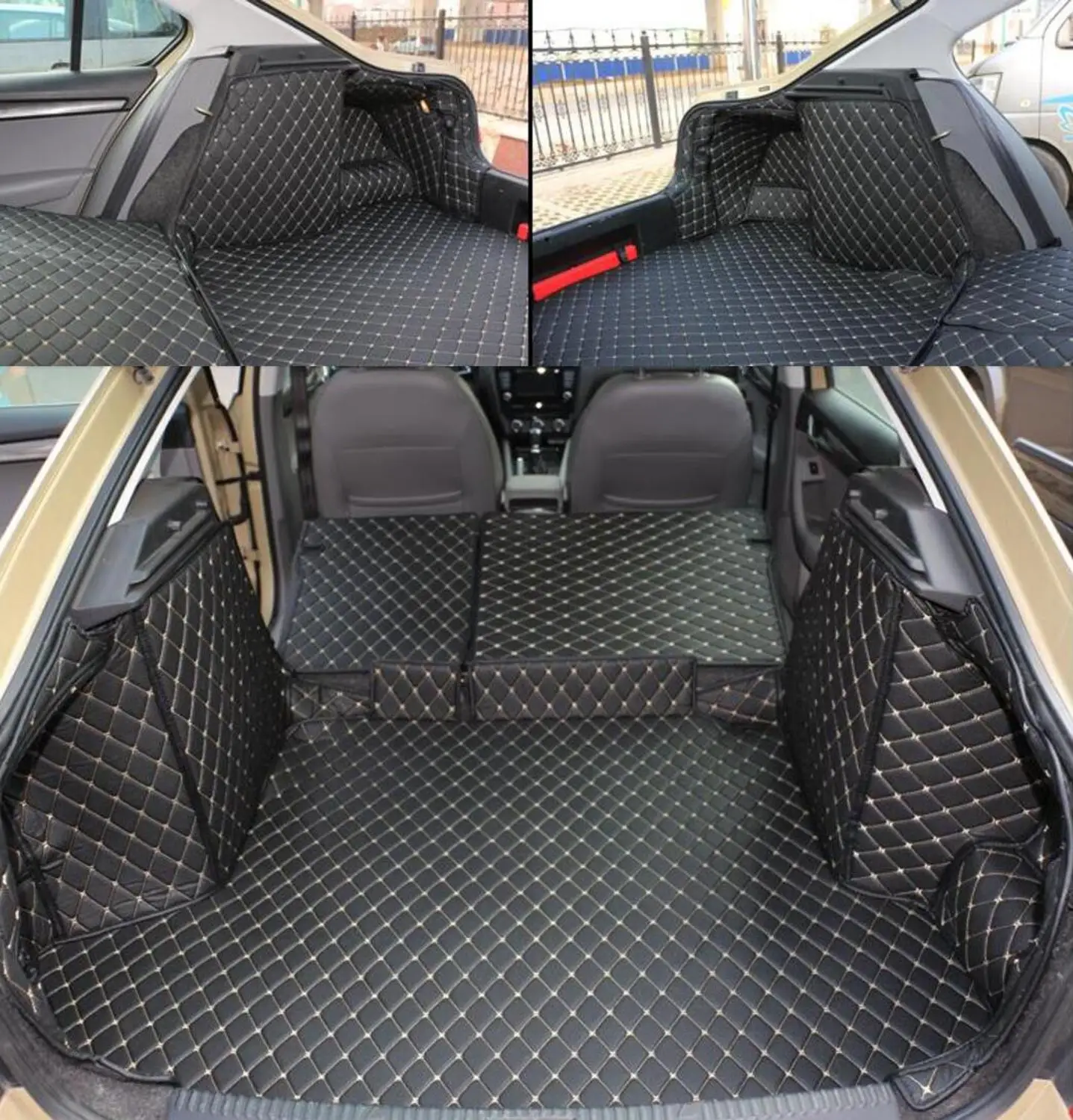Волокна кожи багажник автомобиля коврики брюки карго для skoda octavia 2013 автомобильные аксессуары