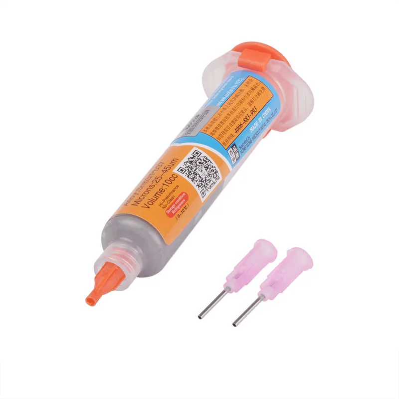 hard facing welding rod XG-Z40 10cc Syringe Solder Paste Tin Cream with 10pcs Needle Welding Solder BGA Flux For Soldering Welding Tool Repair Rework aluminum tig rod