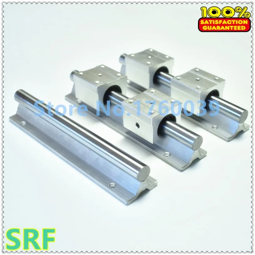 20mm Linear Rail 1pcs Sbr20 L=1000mm Linear Shaft Support Rail + 2pcs