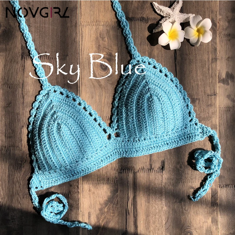 Novgirl вязаный крючком белый купальник для женщин 2019 летний богемный стиль верх