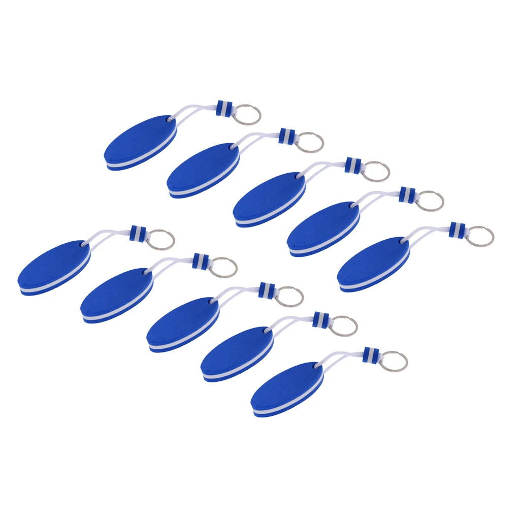 10 Pcs EVA Foam Buoyant Floating Charm Keychain Key Ring Sail Surfboard Sports Fan Key Chains Floating Key Ring