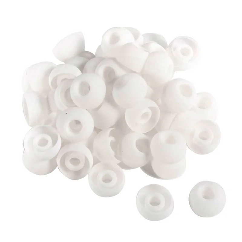 

50 Pcs White Earbud Headphone In Ear Buds Tip Cover Replacement