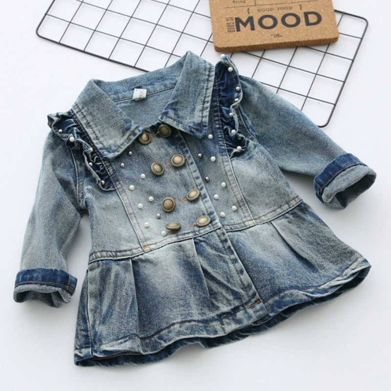 

1-6 Years Girls Demin Jeans Jacket Clothing Set Kids Baby Girl Casual Outfit Hooded Coats Jacket & Pants SPRING AUTUMN