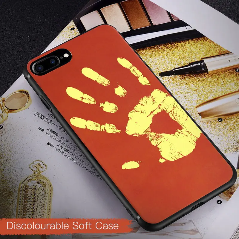 Телефон с тепловым датчиком чехол для iPhone 7Plus 8 Plus мягкий полный защитный Apple XS Max XR
