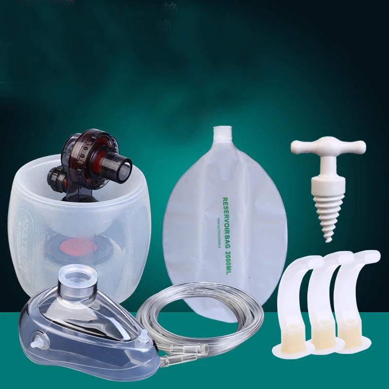 

Medical adult simple respirator medical resuscitator resurged ball first aid air-sac Home standby tool