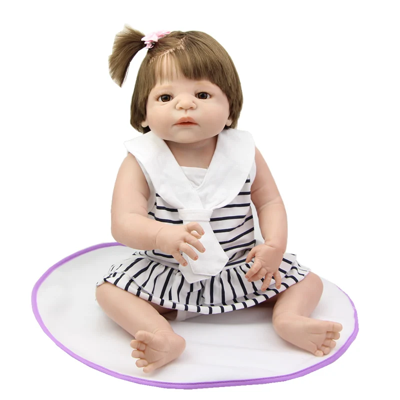 

Collectible 23 Inch Realistic Baby Alive Dolls Whole Silicone Lifelike Reborn Newborn Babies Dolls Children Birthday Xmas Gifts