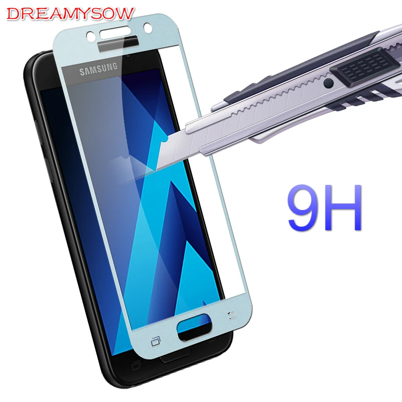 

5 Colors Full Cover Tempered Glass For Samsung Galaxy J3 J5 J7 2017 EU Version J330 J530 J730 Screen Protector 9H Toughened Film