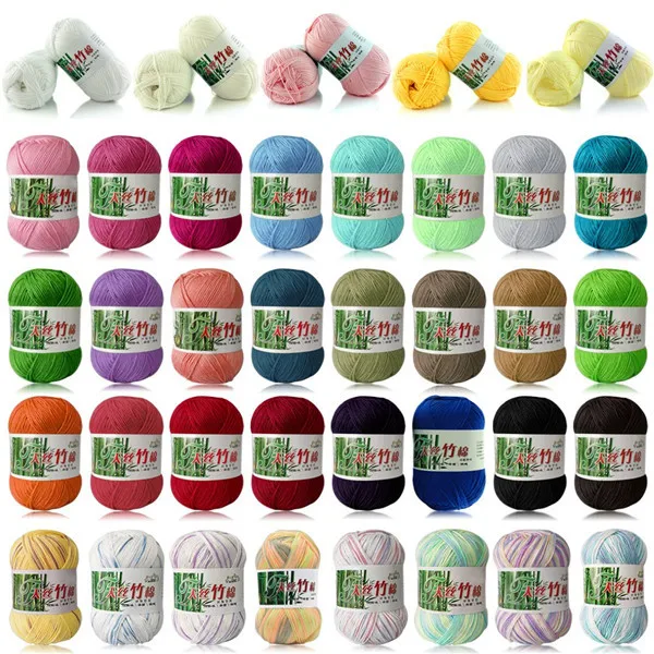 

Sale hand Knitting Crochet Soft Natural Knitwear Wool Yarn Soft Bamboo Yarn 50g
