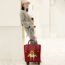 KAWEIDA 1" девушки переносят винтажный чемодан Спиннер маленькая тележка чемодан дорожная сумка с колесом