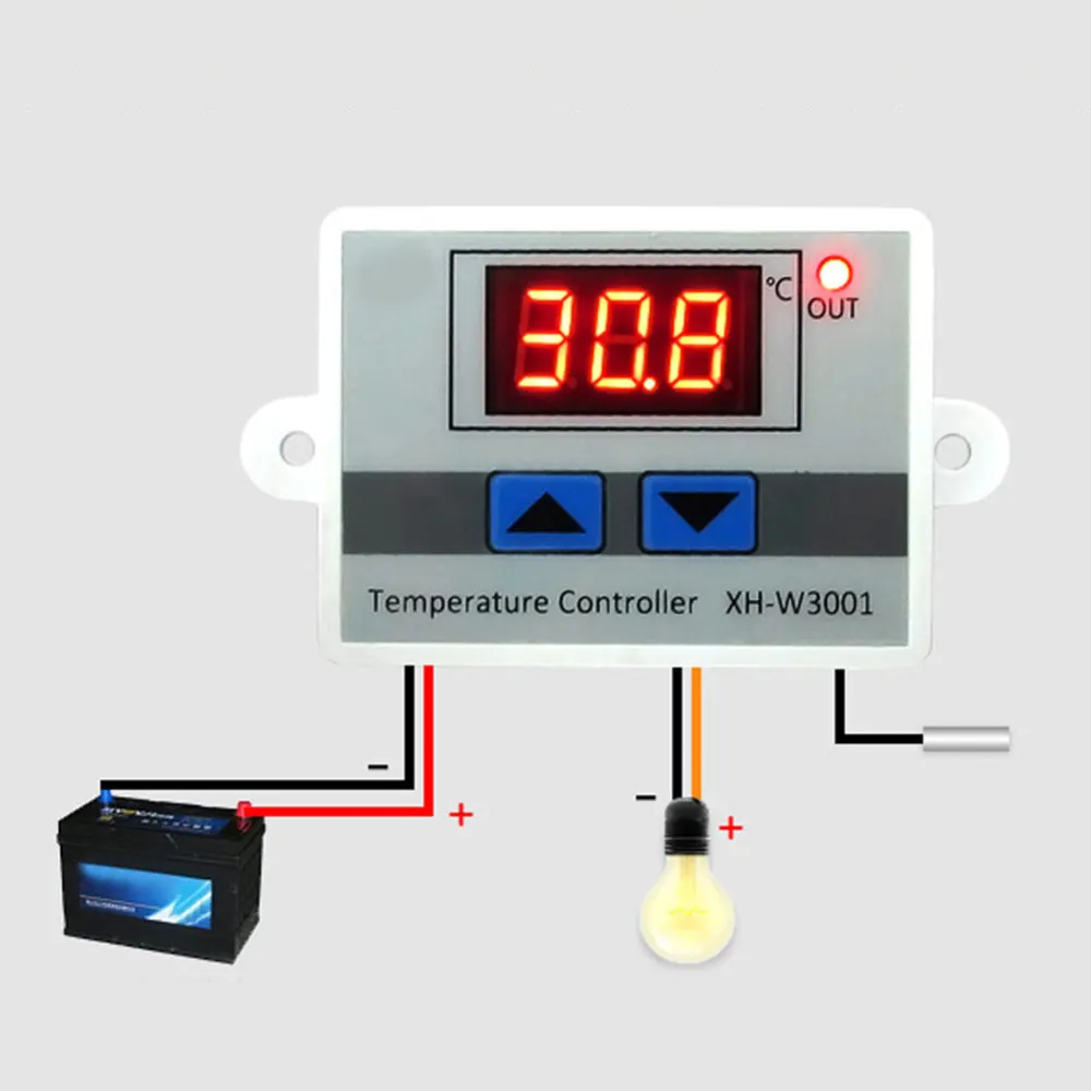 12 В 24 в 110 В 220 В цифровой светодиодный регулятор температуры для инкубатора охлаждающий нагревательный переключатель Термостат Датчик NTC