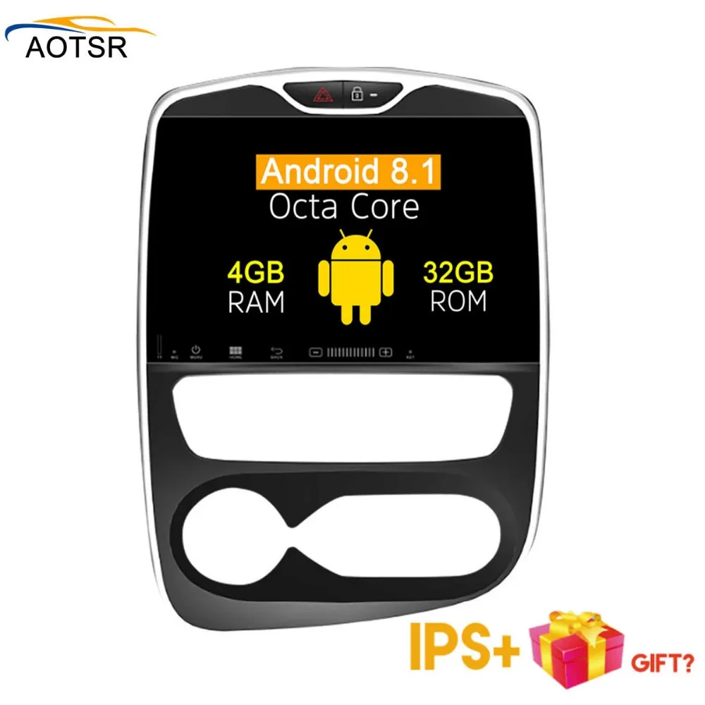 

IPS Screen Android 8.1 Car multimedia dvd player head unit For Renault Clio 2013-2017 GPS Navigation radio auto stereo 4+32G BT