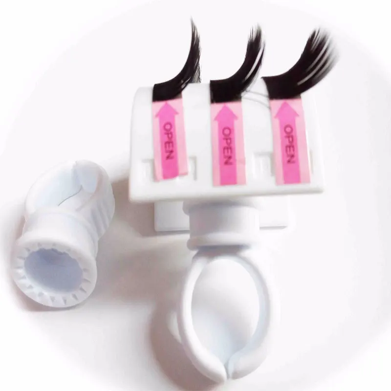 

6set Eyelash Holder,New eyelash glue ring with pallet set,makeup,for fast Eyelash extention procedure,High Quality,free shipping