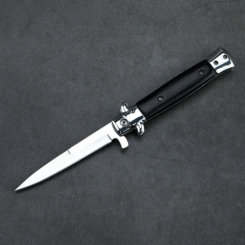 Инструменты складные ножи из нержавеющей стали с деревянной ручкой Походный нож многофункциональный для наружного коричневый/черный SDIYABEIZ