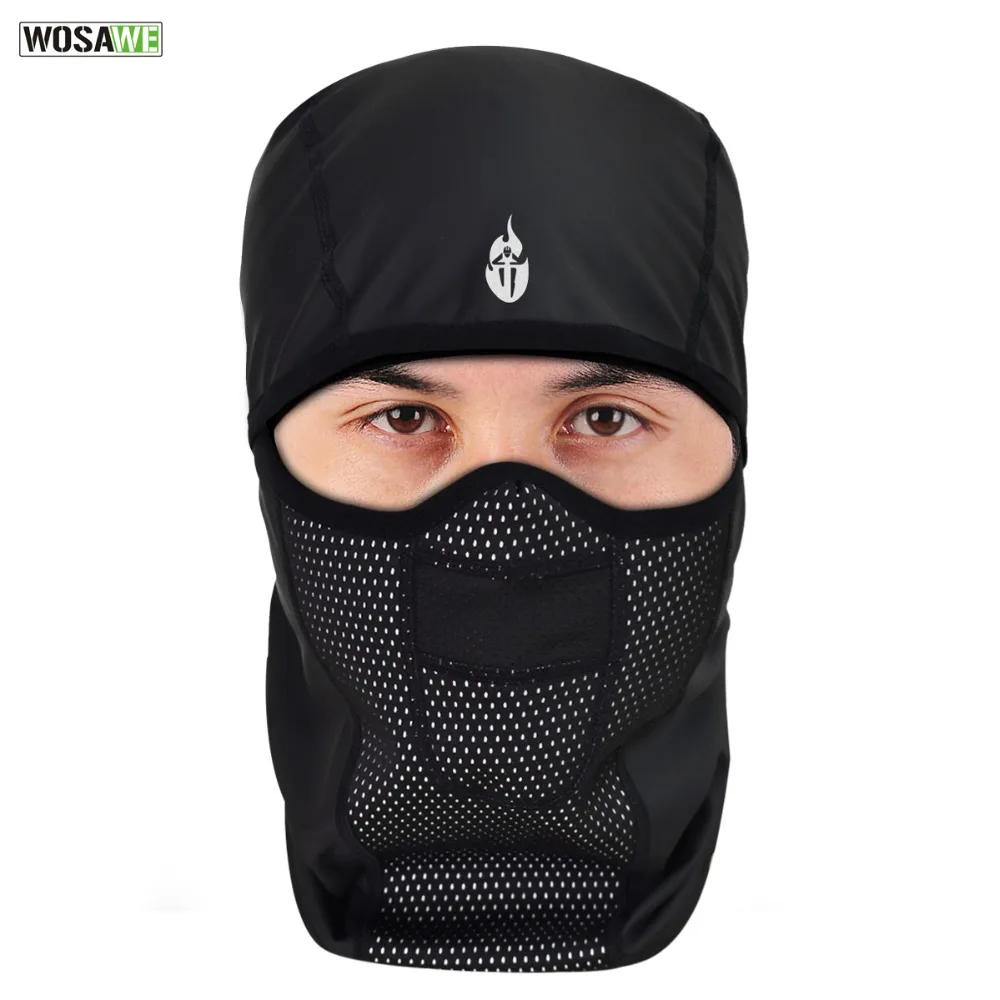 

WOSAWE PU Leather Waterproof Motorcycle Bandana Thermal Thermal Warm Up Balaclava Motocross Skiing Face Mask Neck Scarf Caps