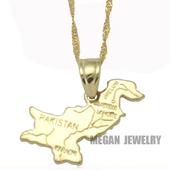 

zkd Pakistan map copper pendant necklace , country map jewelry