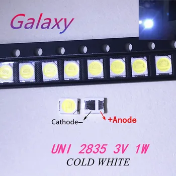 

Original 50PCS UNI LED 3528 2835 1210 Light Beads High Power 1W 6V Cool white For LED LCD TV Backlight Applicatio