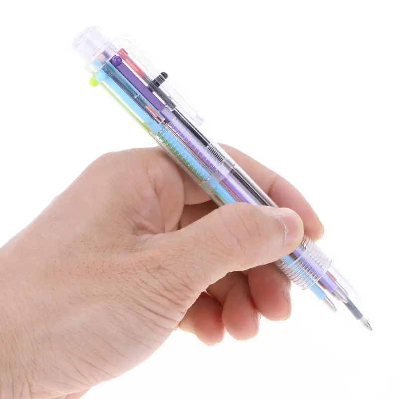 

Novelty Multifunction 6 in 1 Colorful Ballpoint Pen Multicolor Stationery School Pen Products Gift School Office Supplies