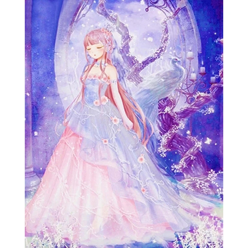 Warm Princess 5D DIY Diamond painting Cross stitch Full Square Diamond embroidery full Round Diamond mosaic Home decor