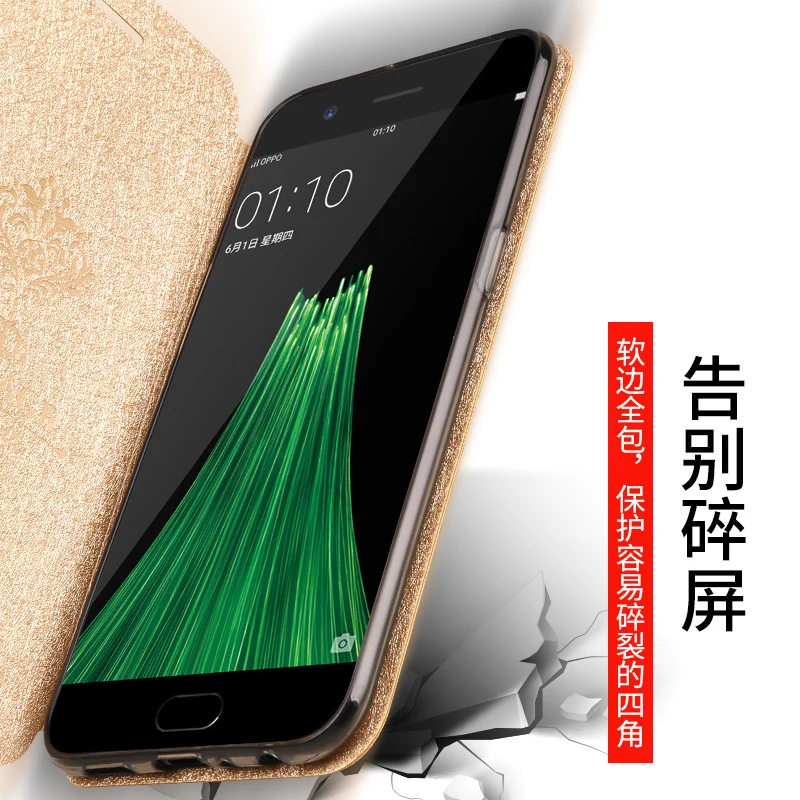 Для OPPO R11 чехол Флип кожаный Силиконовая задняя крышка телефона защиты оболочки