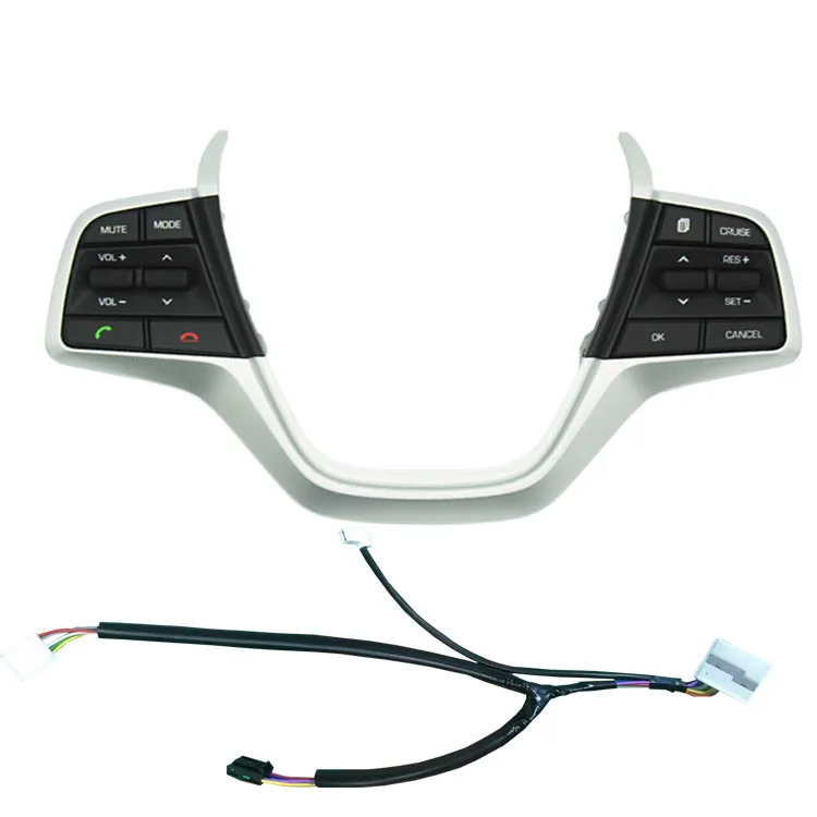 Sistema de Panel de piloto automático de Control de crucero de botón de volante multifunción para Elantra 1.6L soporte de caracteres de marcado láser Pet