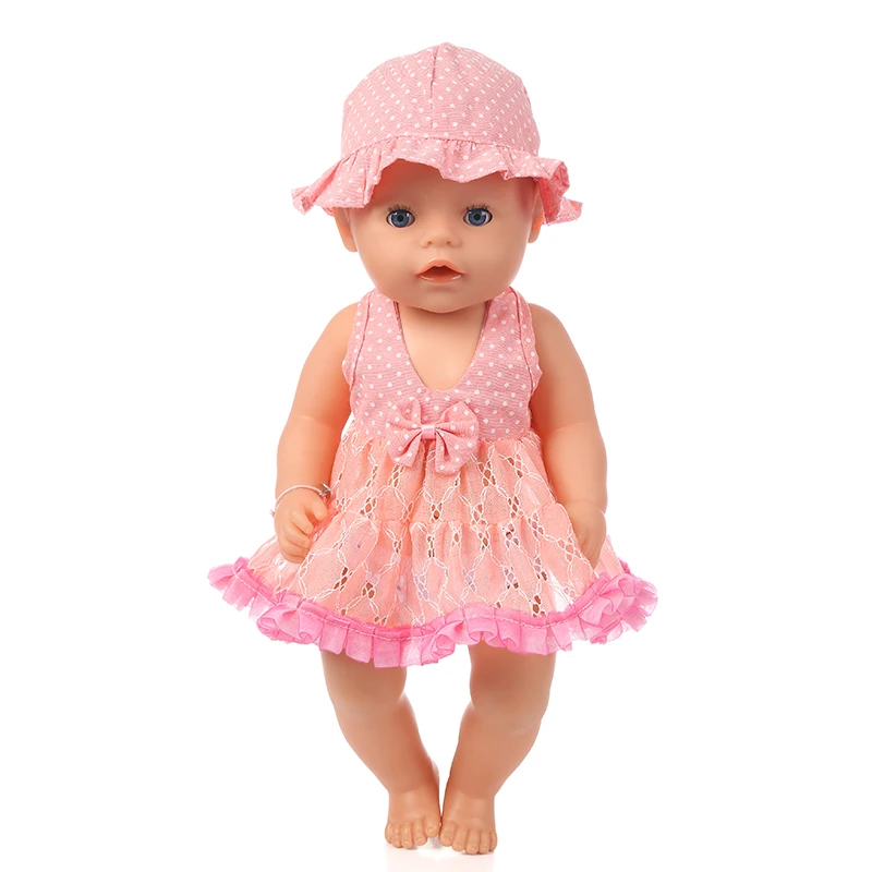 

Ballet Dress+hat Wear for 43cm Baby Doll, Children best Birthday Gift(only sell clothes)