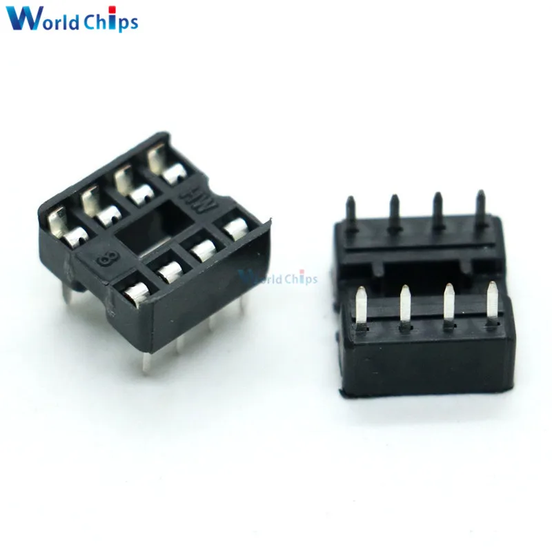 50 шт. 2 54 мм 8 Pin DIP 8DIP IC АДАПТЕР гнезд припоя Тип мм|ic socket|pin 8pin dip |